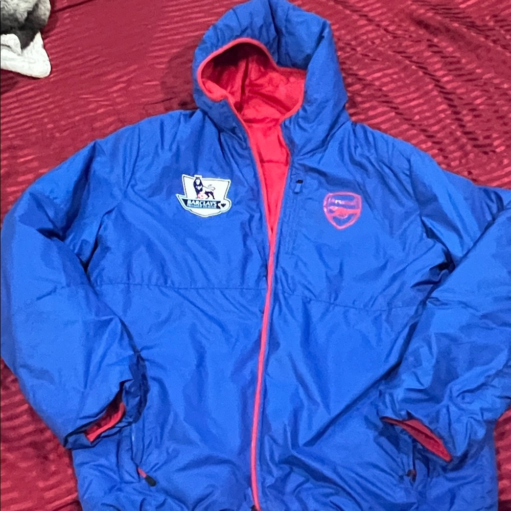 Men’s - Nike Arsenal Blue and Red Reversible Jacket